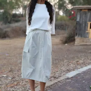 חולצת בייסיק לבנה 3/4