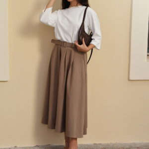 חצאית איטליה צבע נס קפה - 40